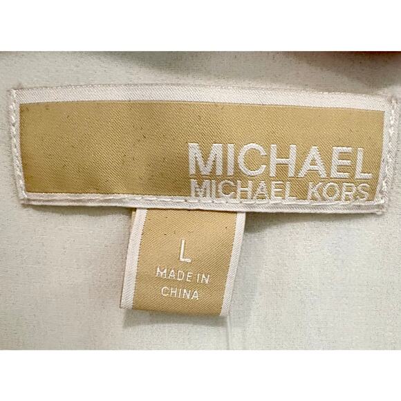 NWT! Size L Michael Kors Cream White Dress with Bell Sleeves - Retail: $165 - Picture 3 of 8